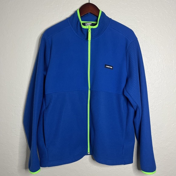Lands' End Other - Men's Lands'‎ End Grid Fleece Zip-Up Jacket - Classic Cobalt Blue, Size Large